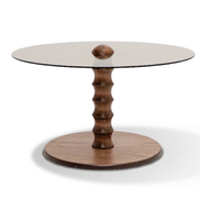 941 Walnut Bronze Glass Coffee Table