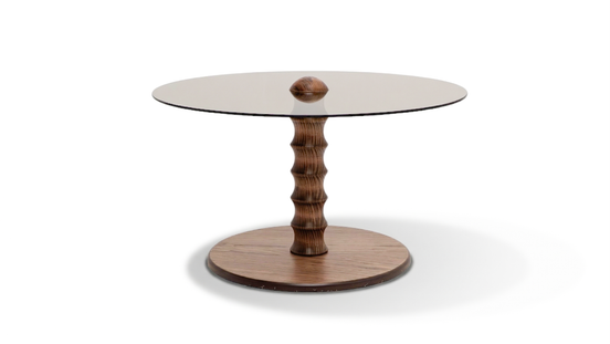 941 Walnut Bronze Glass Coffee Table