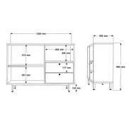Lunaro Storage Cabinet with Shelves Large