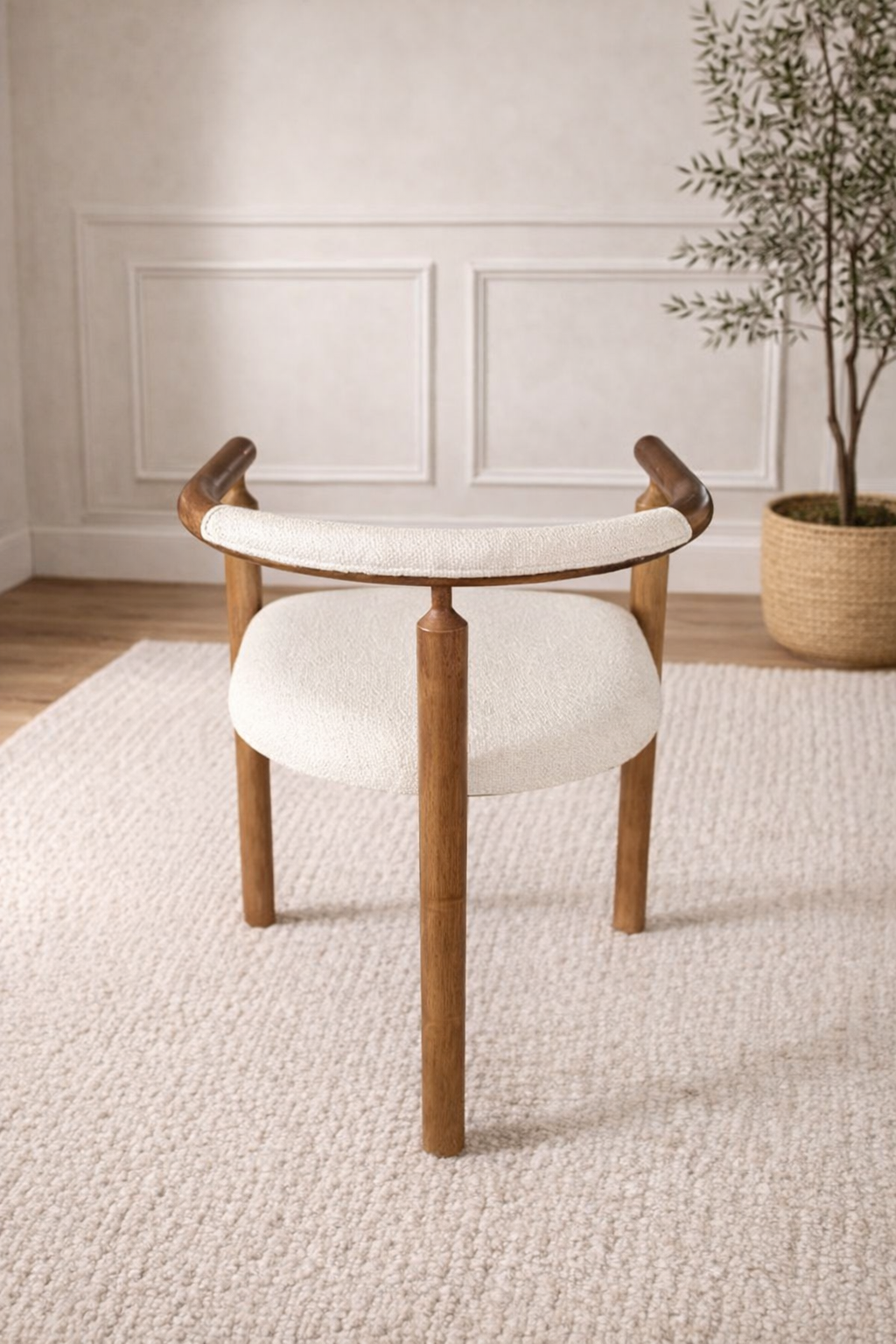 Kairo Wood Armchair White