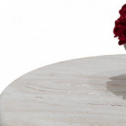 091 Round Travertine Dining Table
