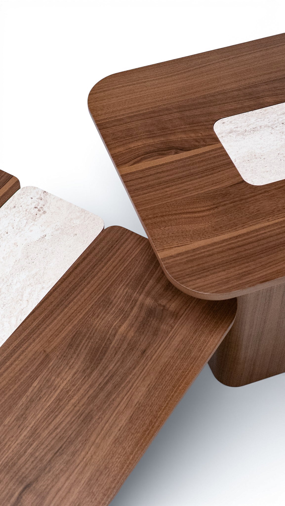 690 - 691 Walnut Coffee Table Set