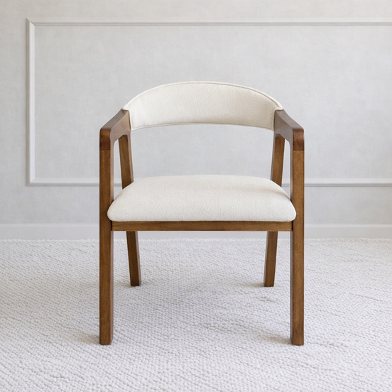 Orvik Wood Armchair White
