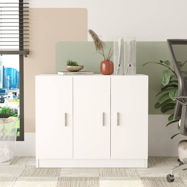 Valmere Book shelve file cabinet Wide White
