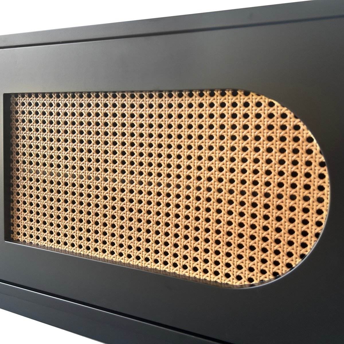 Claude Rattan Tv Unit Black 200cm