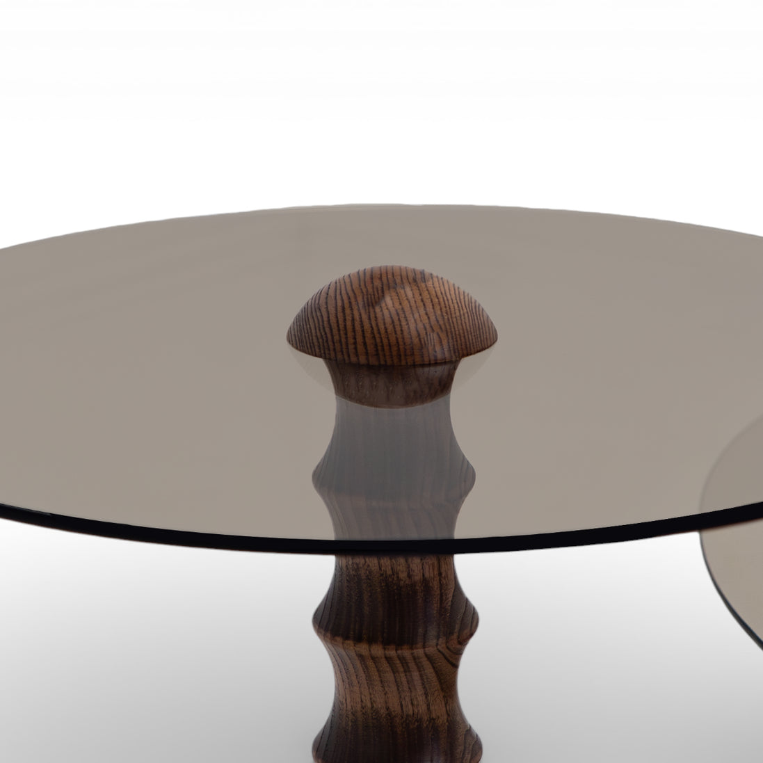 942 - 943 Walnut Bronze Glass Coffee Table Set