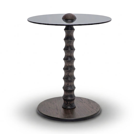 943 Walnut Bronze Glass Side Table