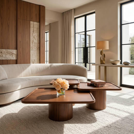 957 Walnut Coffee Table Set