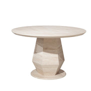 095 Round Travertine Dining Table