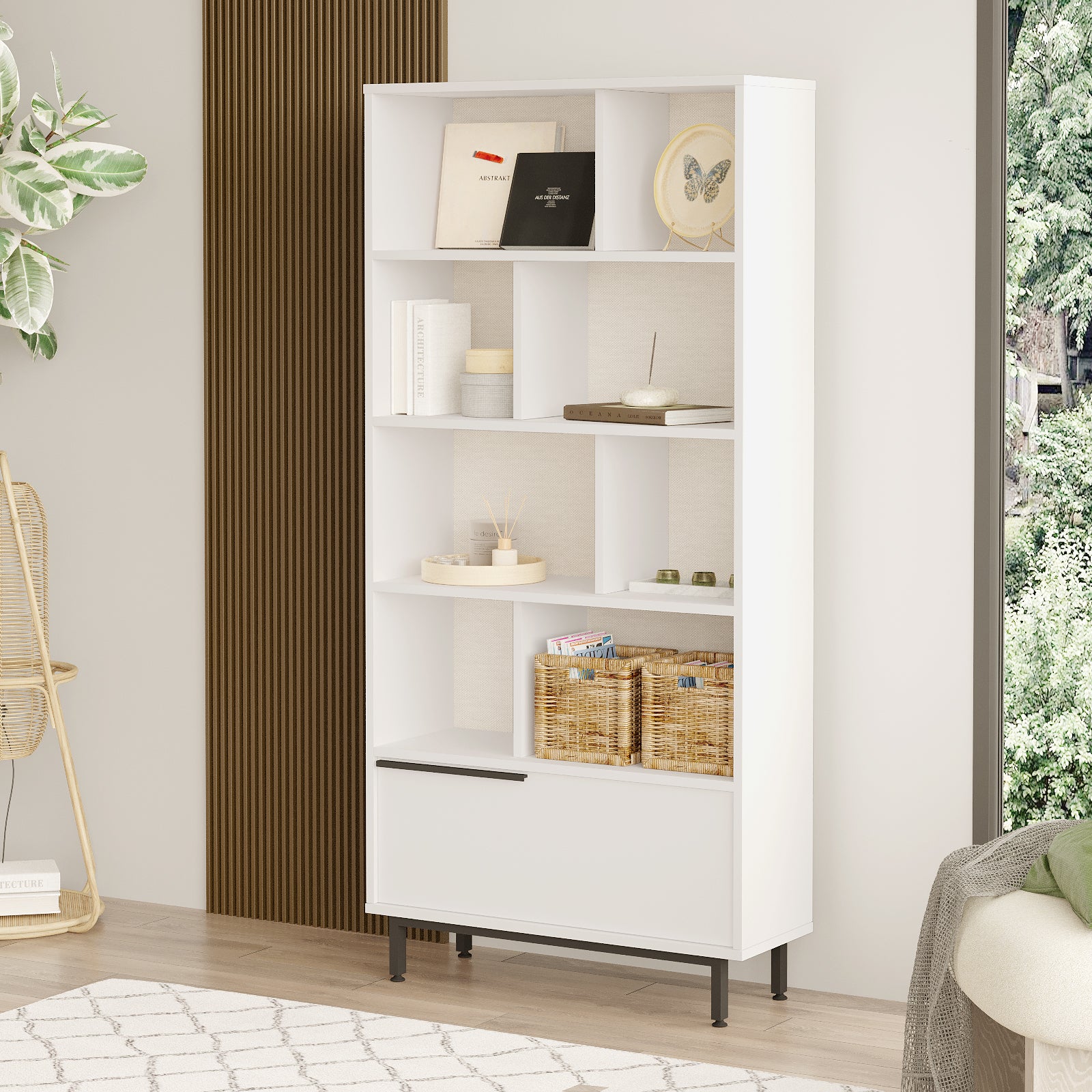 Frostveil BookShelf Storage Cabinet White