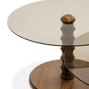 941 Walnut Bronze Glass Coffee Table
