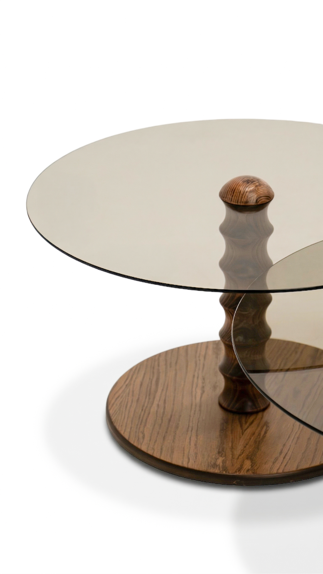 941 Walnut Bronze Glass Coffee Table