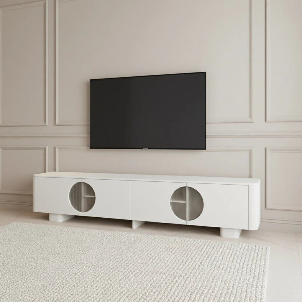 Elara Tv Unit White 200cm