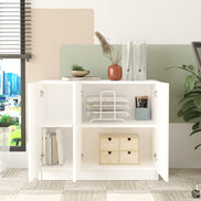 Valmere Book shelve file cabinet Wide White