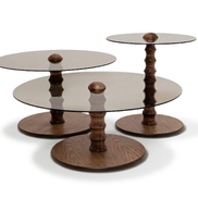 941 Walnut Bronze Glass Coffee Table