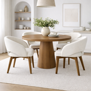 Ella Wood Swivel Dining Chair