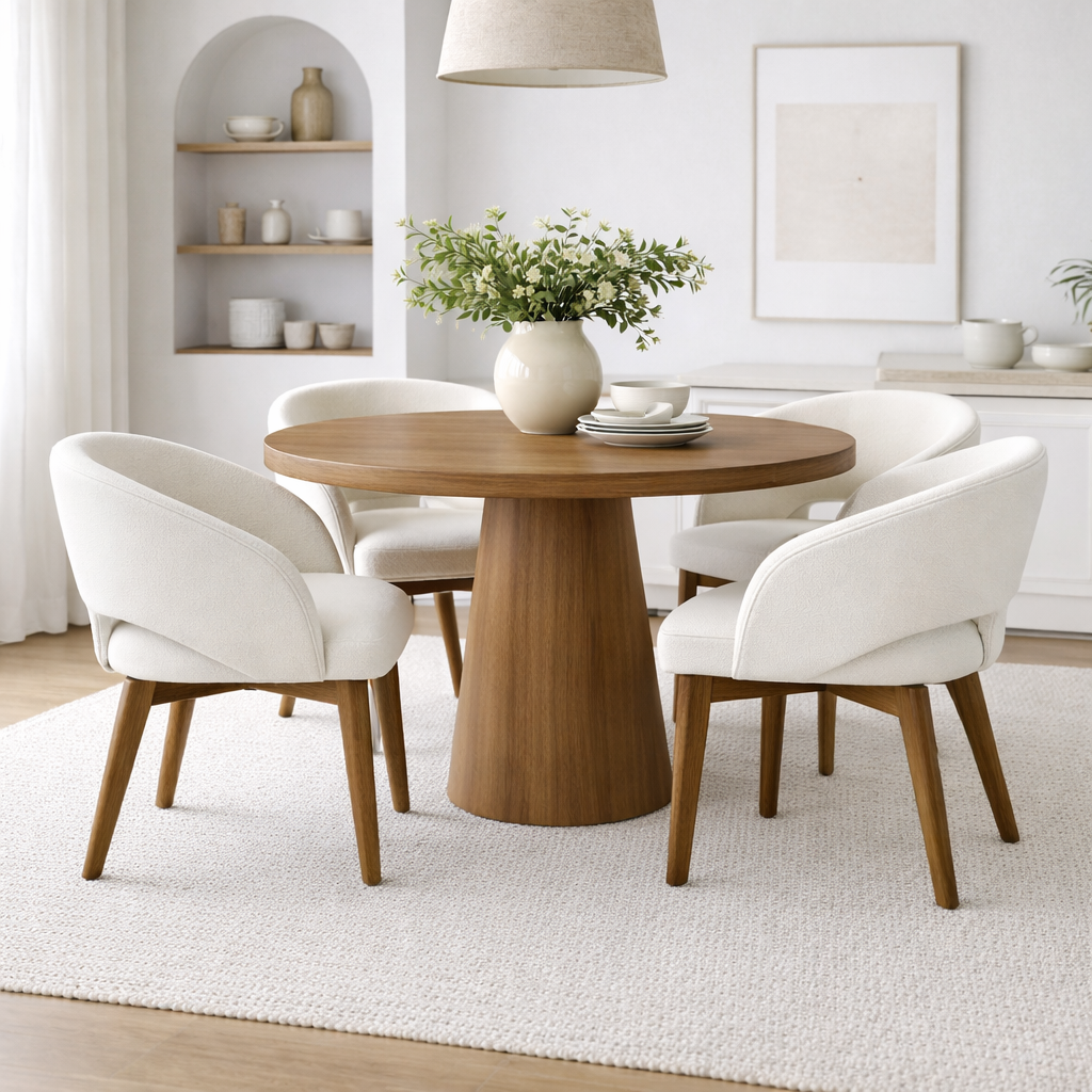 Ella Wood Swivel Dining Chair