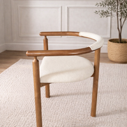 Kairo Wood Armchair White