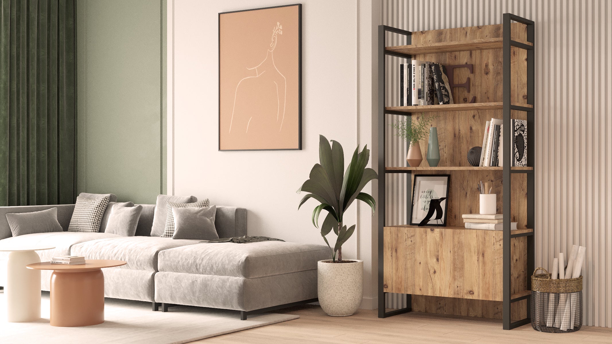 Solenne BookShelf Pine