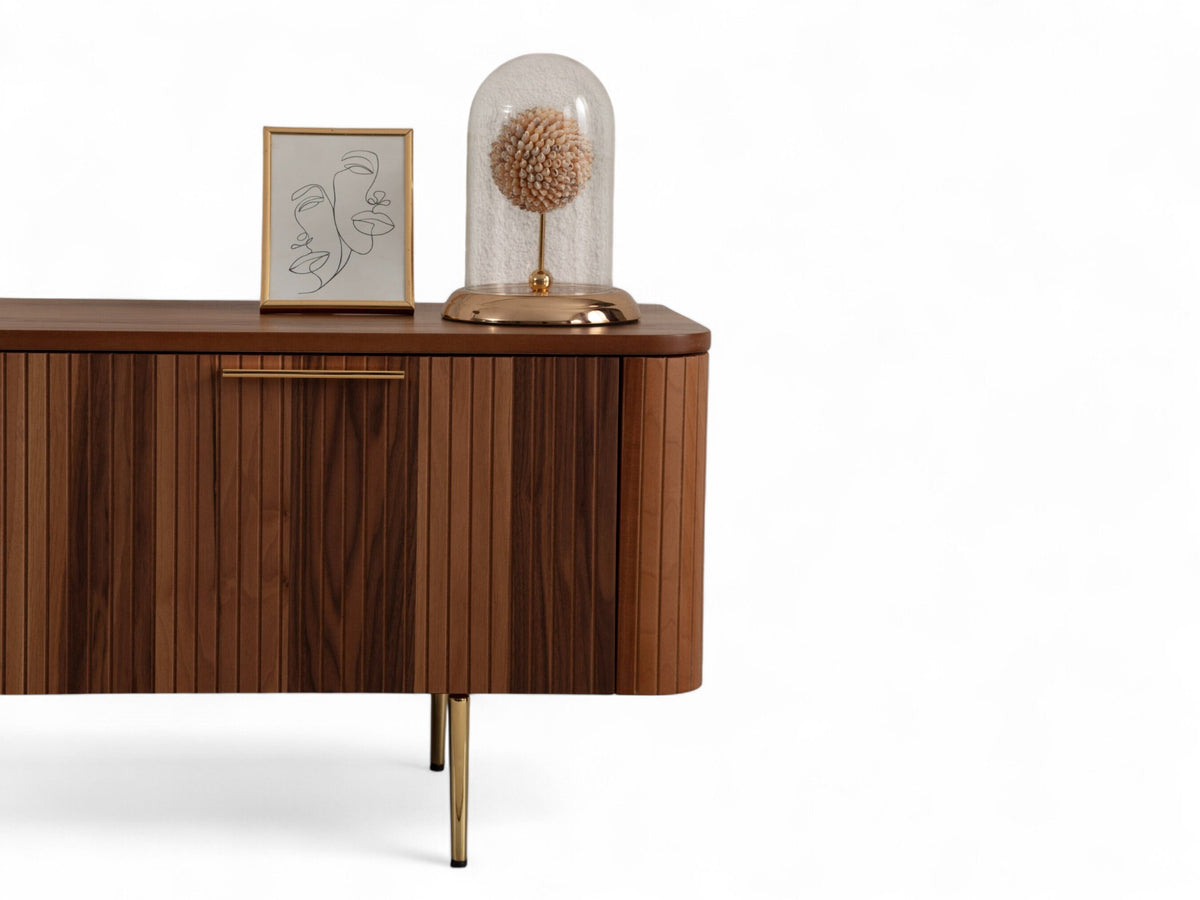Asta Wooden Fire Tv Unit 200cm