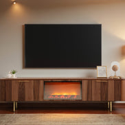 Asta Wooden Fire Tv Unit 200cm