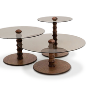 941 Walnut Bronze Glass Coffee Table