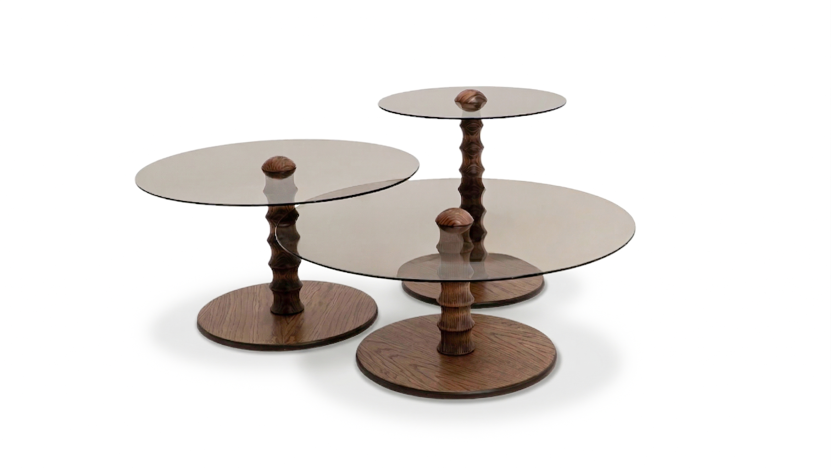 941 Walnut Bronze Glass Coffee Table