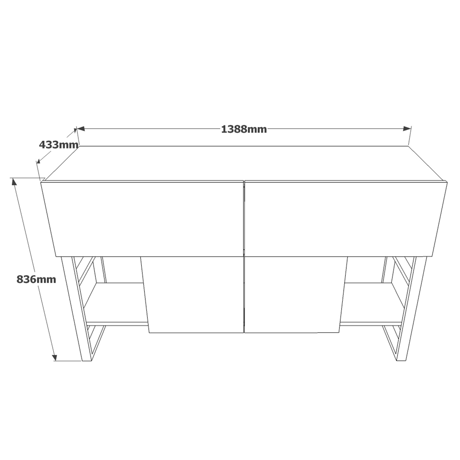 Solenne Entryway Table With Storage Pine