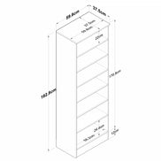 Elegance Tall Shoe Storage Cabinet White and Oak