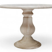 091 Round Travertine Dining Table