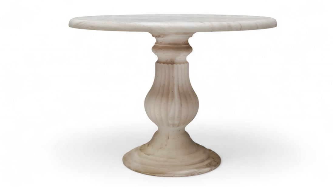 091 Round Travertine Dining Table