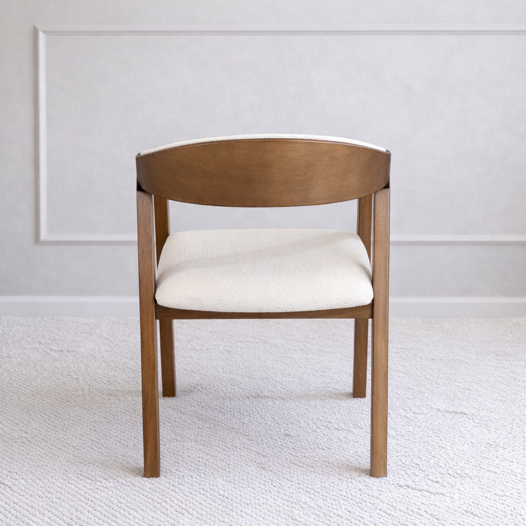 Mira Wood Armchair White