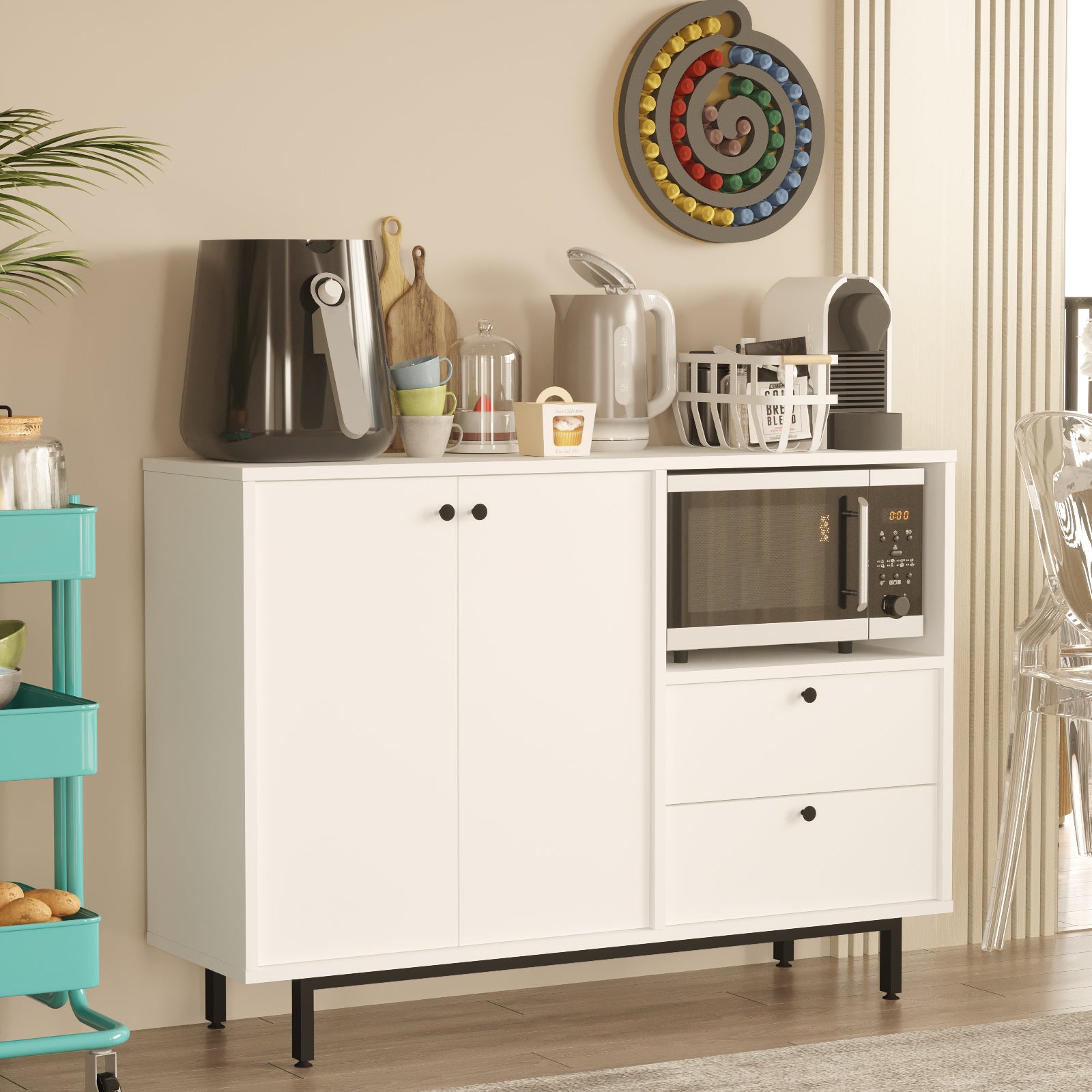 Lunaro Storage Cabinet with Shelves Large