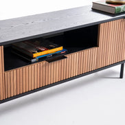 Canva Tv Unit Black Walnut 200cm