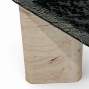 807 - 808 Travertine Smoked Coffee Table Set