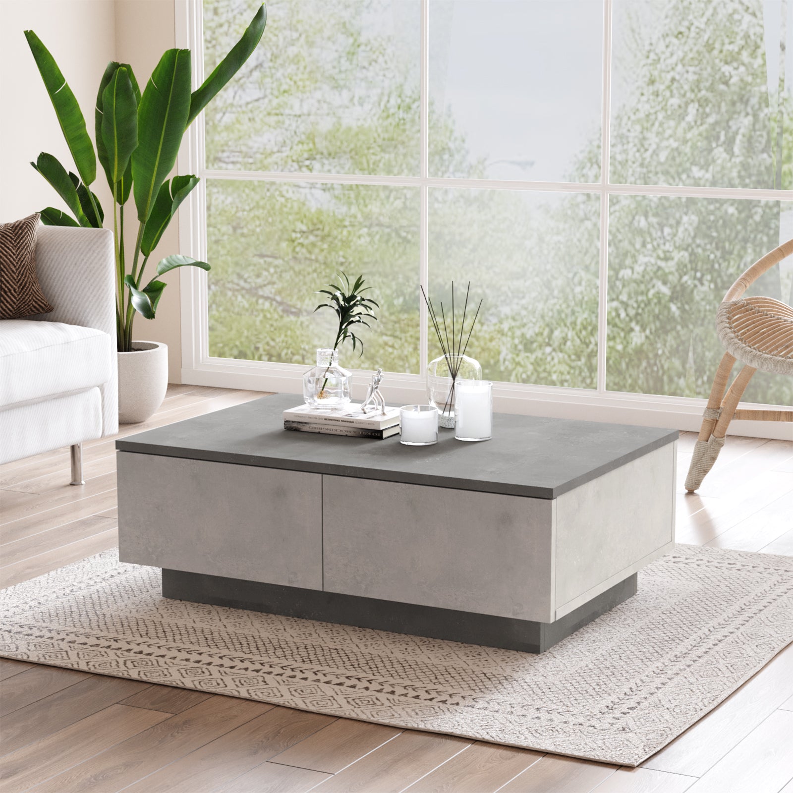 Teravista Coffee Table Concrete - Stone Finish
