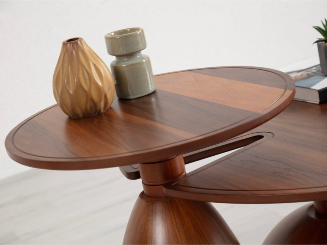 Dinna Walnut Coffee Table Set
