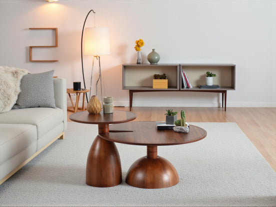 Dinna Walnut Coffee Table Set