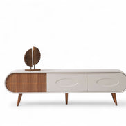 Discovery Tv Unit Cream Walnut 200cm