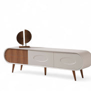 Discovery Tv Unit Cream Walnut 200cm