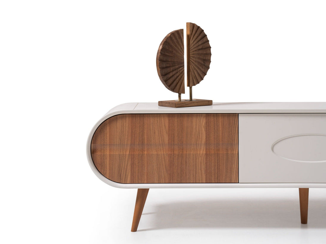 Discovery Tv Unit Cream Walnut 200cm