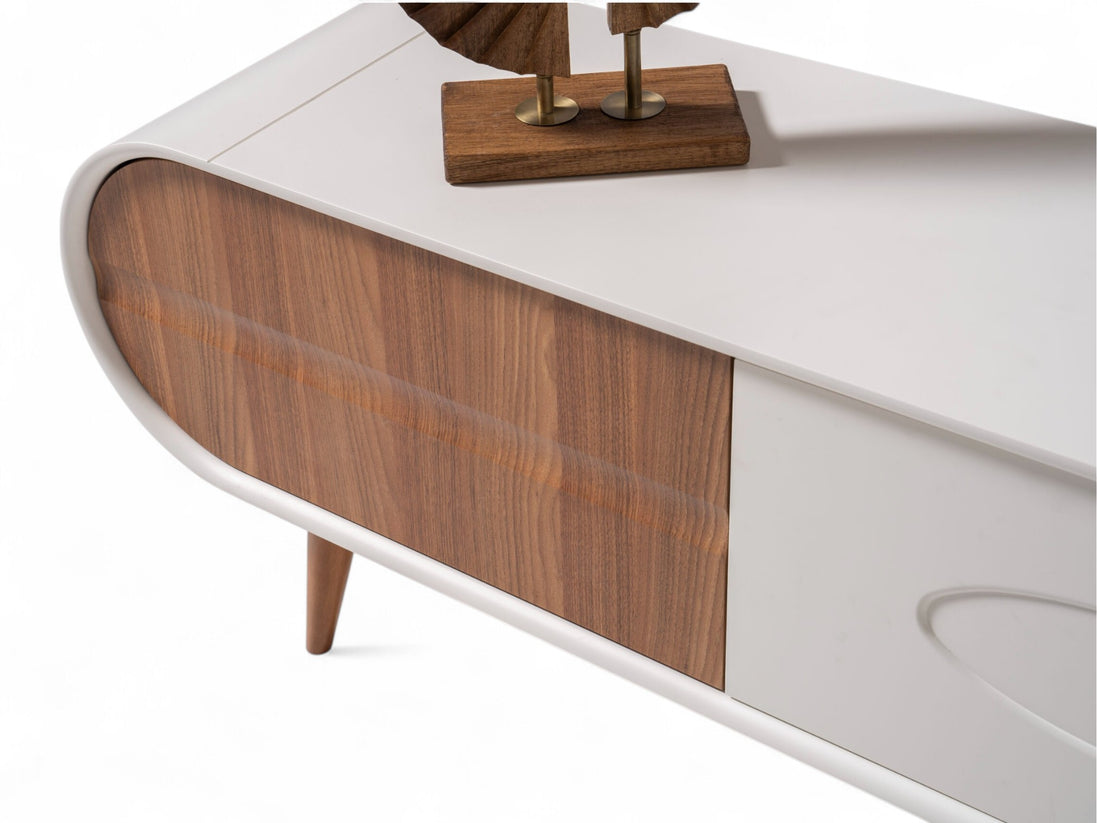 Discovery Tv Unit Cream Walnut 200cm