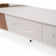 Discovery Tv Unit Cream Walnut 200cm
