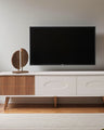 Discovery Tv Unit Cream Walnut 200cm