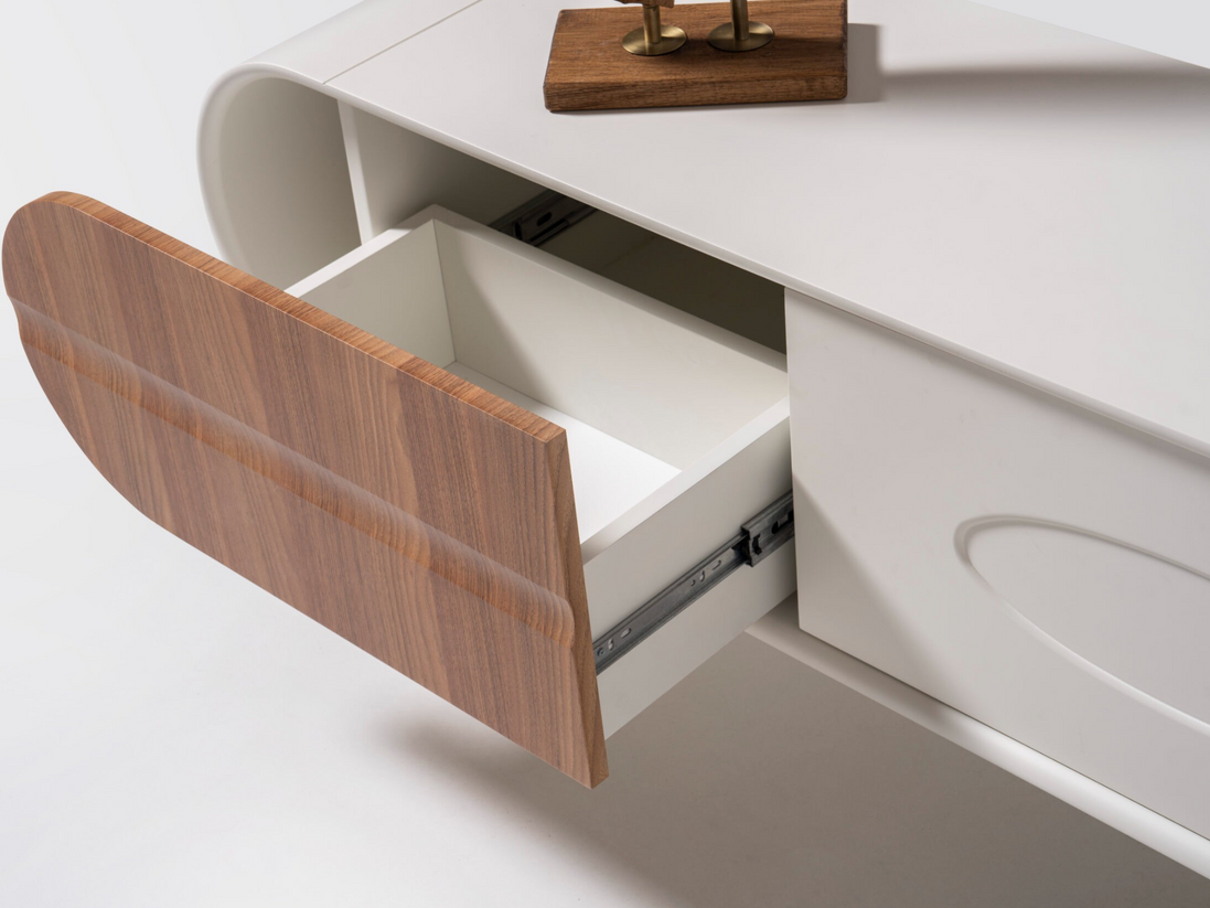 Discovery Tv Unit Cream Walnut 200cm