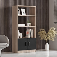 Valmere Book shelve file cabinet Tall Oak