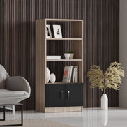 Valmere Book shelve file cabinet Tall Oak