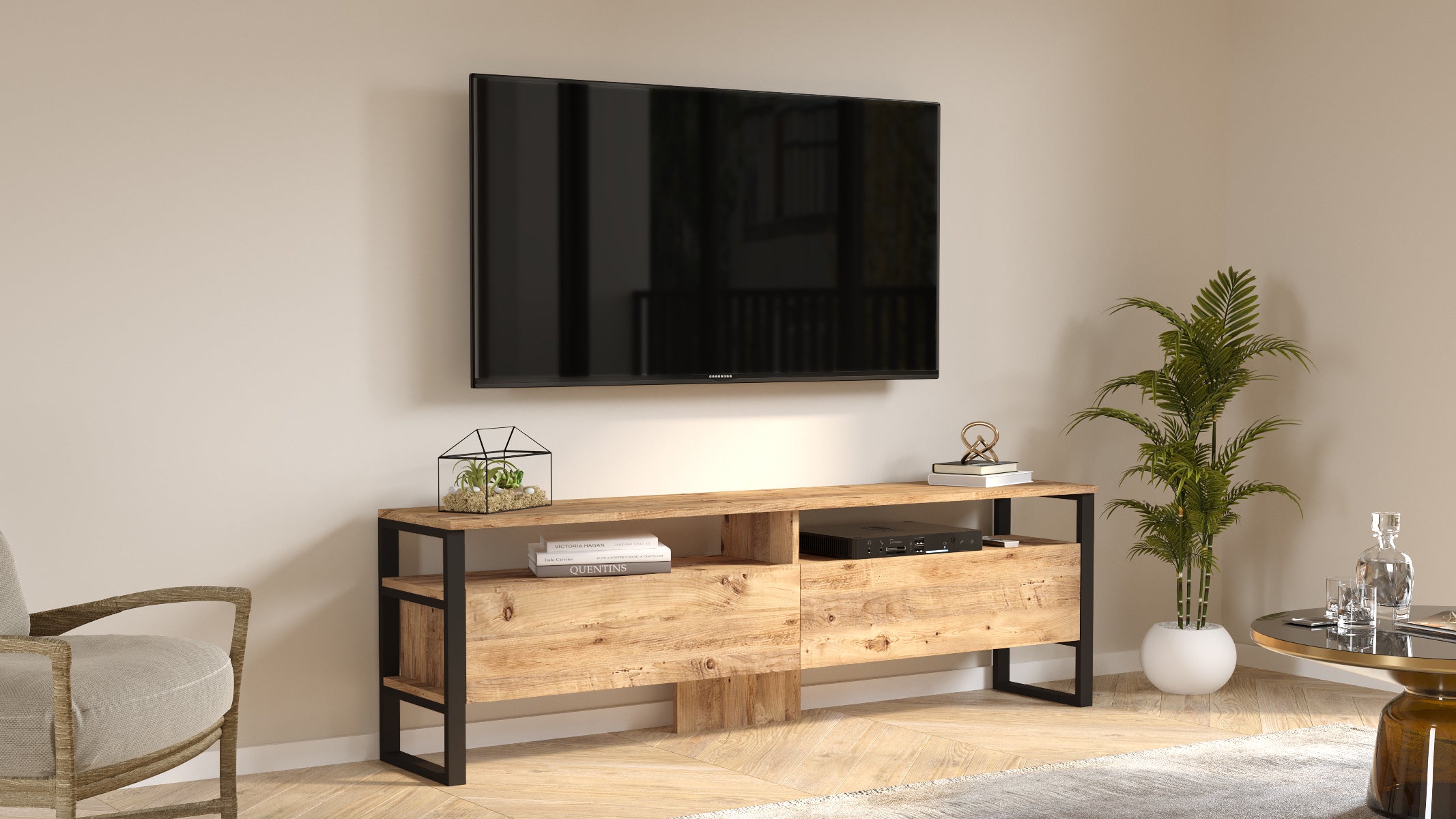 Solenne TV Unit Pine