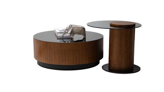 684 - 685 Walnut Coffee Table Set