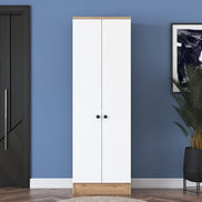 Elegance Tall Shoe Storage Cabinet White and Oak
